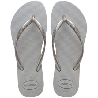 Chinelo Havaianas Slim Gloss Cinza/Cinza Gelo 37/38