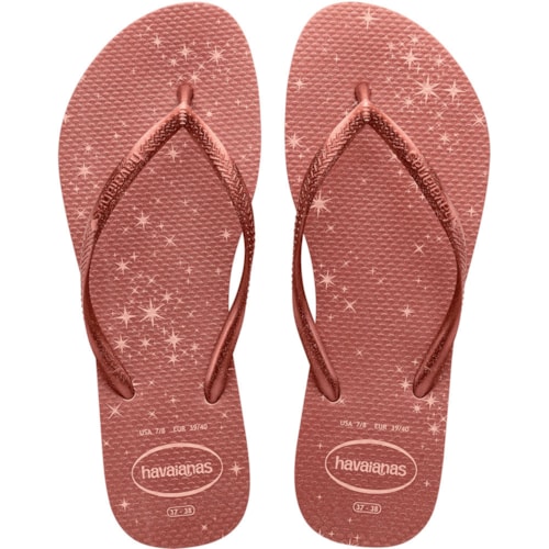 Chinelo Havaianas Slim Gloss Rosa Bullet 39/40