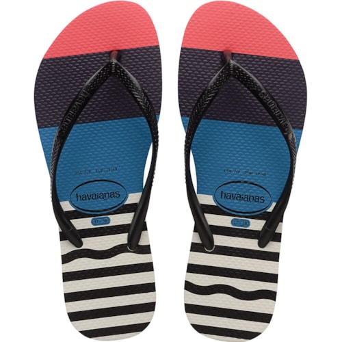 Chinelo Havaianas Slim Harmony Branco/Preto 33/34