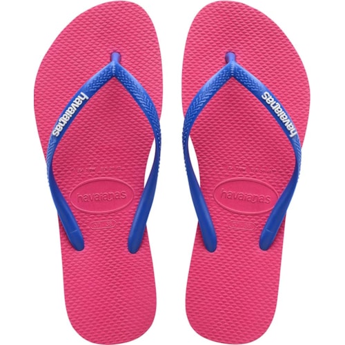 Chinelo Havaianas Slim Logo Pop Up Pink Eletric 33/34