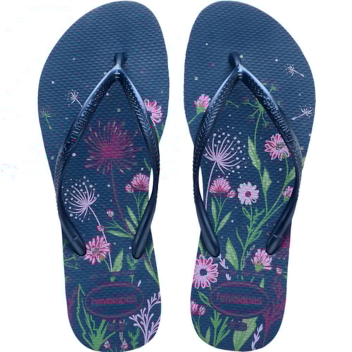 Chinelo Havaianas Slim Organic Azul Comfy 37/38