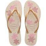 Chinelo Havaianas Slim Organic Bege/Dourado 33/34