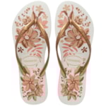 Chinelo Havaianas Slim Organic Branco Dourado 37/38
