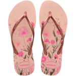 Chinelo Havaianas Slim Organic Rosa Ballet/Blush Dourado 33/34