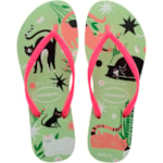 Chinelo Havaianas Slim Pets Citronela 33/34