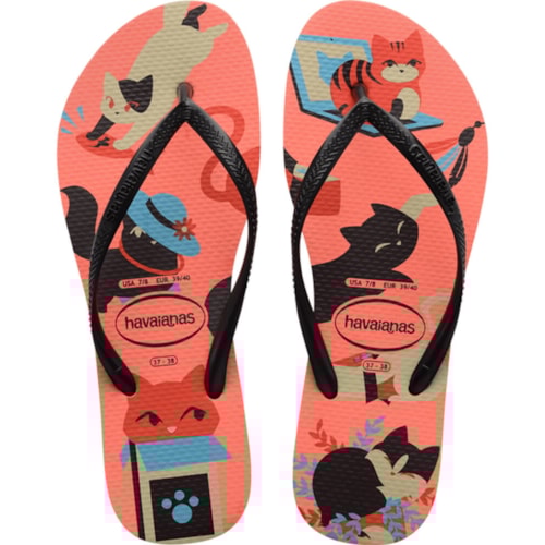 Chinelo Havaianas Slim Pets Néctar 35/36