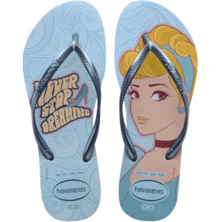 Chinelo Havaianas Slim Princesas Vento 35/36