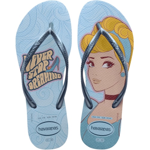 Chinelo Havaianas Slim Princesas Vento 35/36