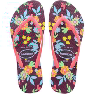 Chinelo Havaianas Slim Romance Berinjela 37/38