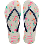 Chinelo Havaianas Slim Romance Branco/Marinho 33/34