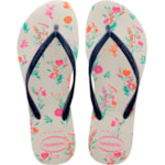 Chinelo Havaianas Slim Romance Branco/Marinho 35/36