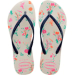 Chinelo Havaianas Slim Romance Branco/Marinho 39/40