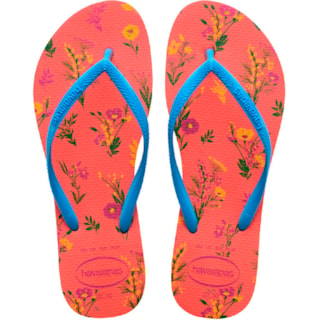 Chinelo Havaianas Slim Romance Salmão 35/36