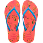 Chinelo Havaianas Slim Romance Salmão 39/40