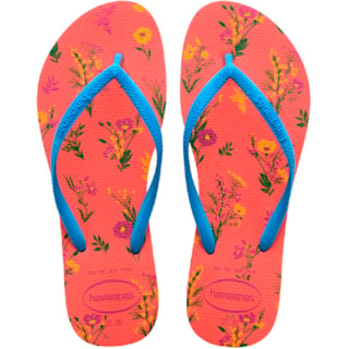 Chinelo Havaianas Slim Romance Salmão 39/40