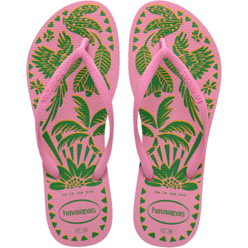 Chinelo Havaianas Slim Tucano Pink Lemonade 35/36