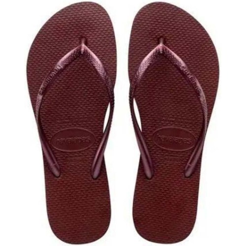 Chinelo Havaianas Slim Vinho Unha 35/36