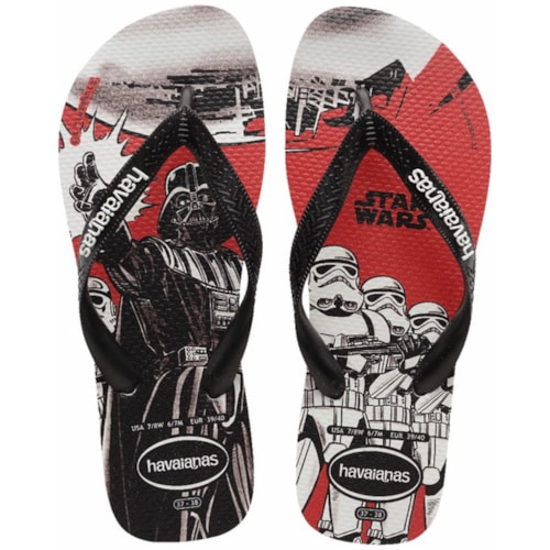 Chinelo Havaianas Star Wars Branco/Preto 35/36