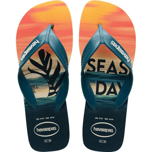 Chinelo Havaianas Surf Areia/Petróleo 37/38