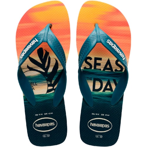 Chinelo Havaianas Surf Areia/Petróleo 39/40