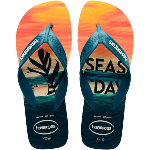Chinelo Havaianas Surf Areia/Petróleo 41/42