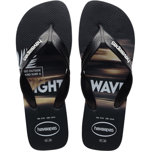 Chinelo Havaianas Surf Branco/Preto 39/40
