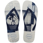 Chinelo Havaianas Top Athletic Branco/Marinho 35/36