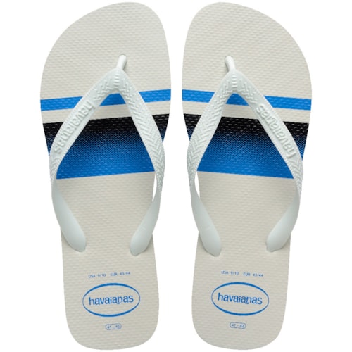 Chinelo Havaianas Top Basic Branco/Azul 37/38