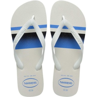 Chinelo Havaianas Top Basic Branco/Azul 43/44
