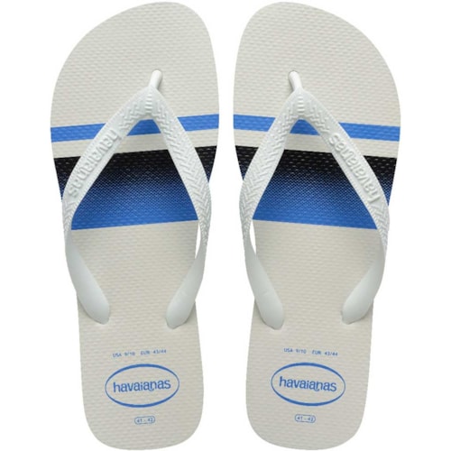Chinelo Havaianas Top Basic Branco/Azul 43/44