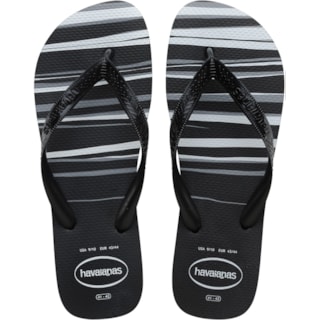 Chinelo Havaianas Top Basic Preto/Branco 45/46