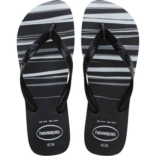 Chinelo Havaianas Top Basic Preto/Branco 45/46