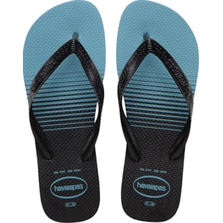 Chinelo Havaianas Top Basic Preto e Azul 39/40