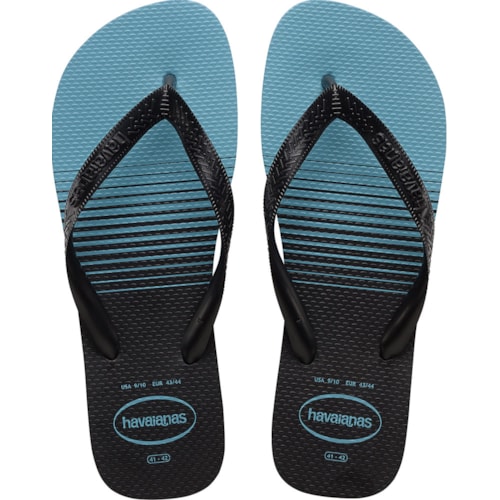 Chinelo Havaianas Top Basic Preto e Azul 43/44