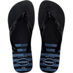 Chinelo Havaianas Top Basic Preto/Preto/Azul 37/38