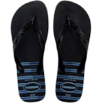 Chinelo Havaianas Top Basic Preto/Preto/Azul 39/40