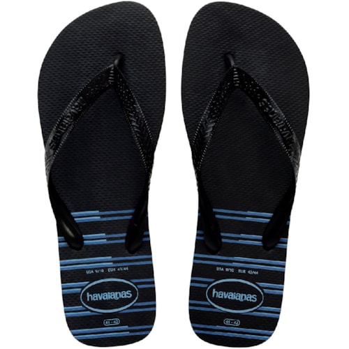 Chinelo Havaianas Top Basic Preto/Preto/Azul 39/40