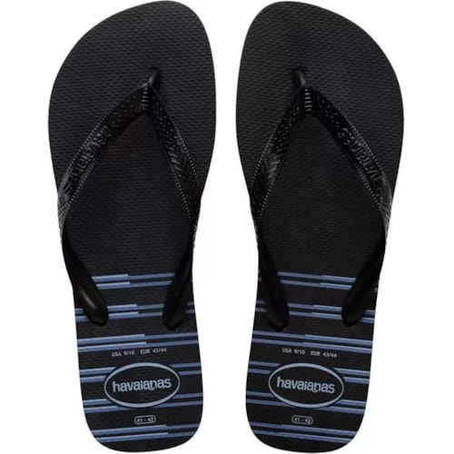 Chinelo Havaianas Top Basic Preto/Preto/Azul 41/42