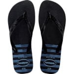 Chinelo Havaianas Top Basic Preto/Preto/Azul 43/44