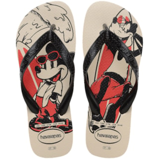 Chinelo Havaianas Top Disney Bege Palha 35/36