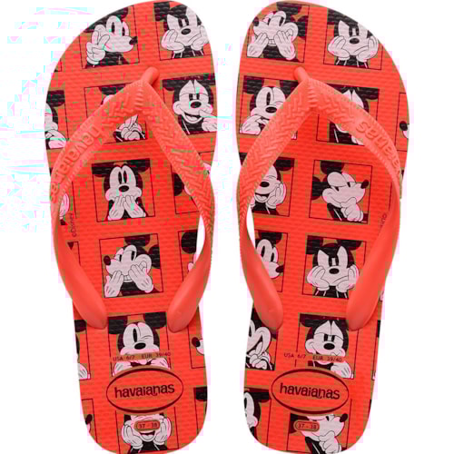Chinelo Havaianas Top Disney Vermelho Crush 33/34