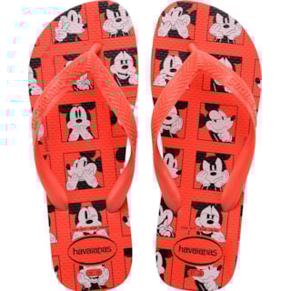 Chinelo Havaianas Top Disney Vermelho Crush 35/36