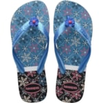 Chinelo Havaianas Top Gracia Preto e Turquesa 39/40