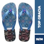 Chinelo Havaianas Top Gracia Preto/Turquesa 35/36
