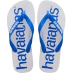 Chinelo Havaianas Top Logomania 2 Branco/Azul Estrela 37/38