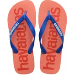 Chinelo Havaianas Top Logomania 2 Branco/Azul Estrela 37/38