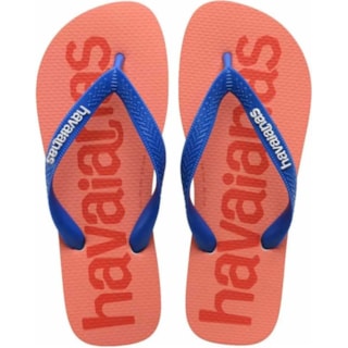 Chinelo Havaianas Top Logomania 2 Branco/Azul Estrela 37/38