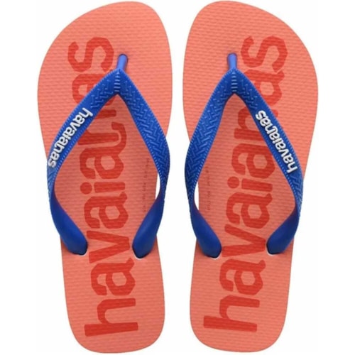 Chinelo Havaianas Top Logomania 2 Branco/Azul Estrela 37/38