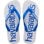 Chinelo Havaianas Top Logomania 2 Branco/Azul Estrela 37/38