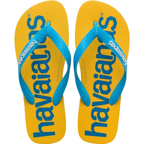 Chinelo Havaianas Top Logomania Bege Palha 43/44